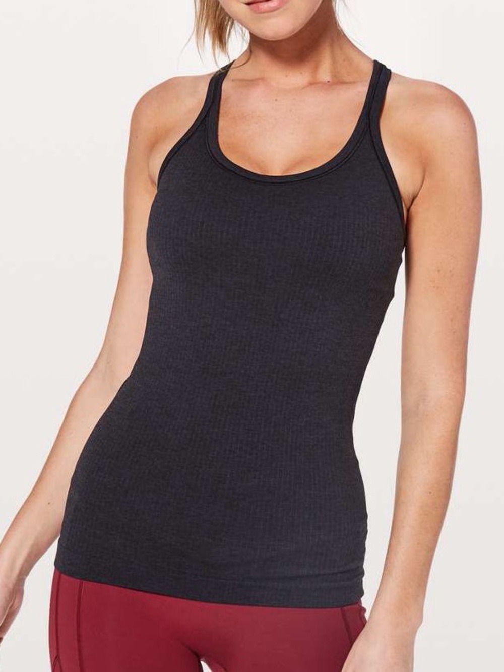 Lululemon Ebb to Street Tank II Black Racerback Workout Top Size 10